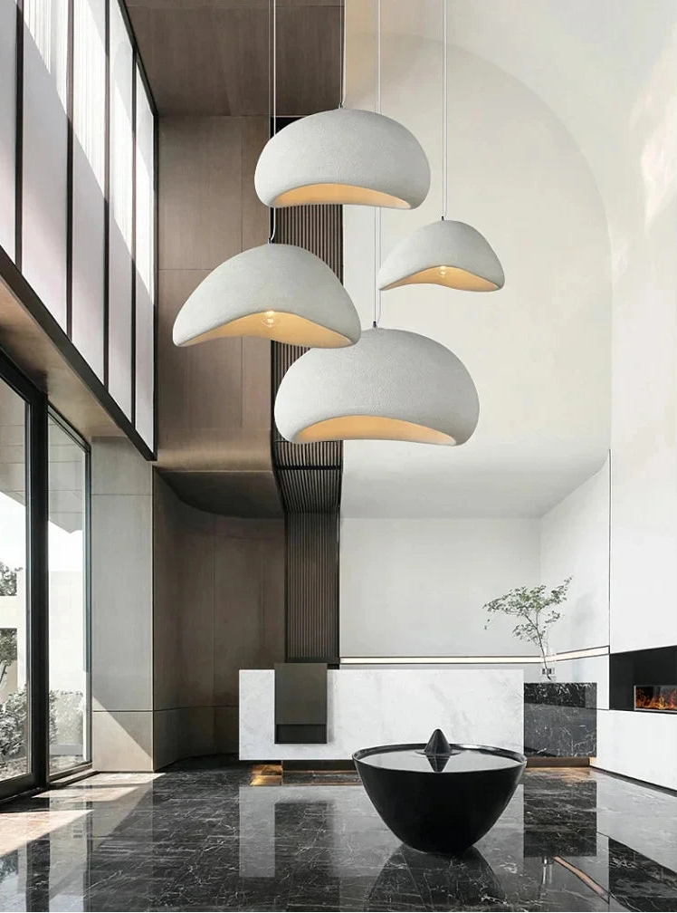 Wabi Sabi LED Pendant Light – Adjustable E27 Chandelier for Modern Dining