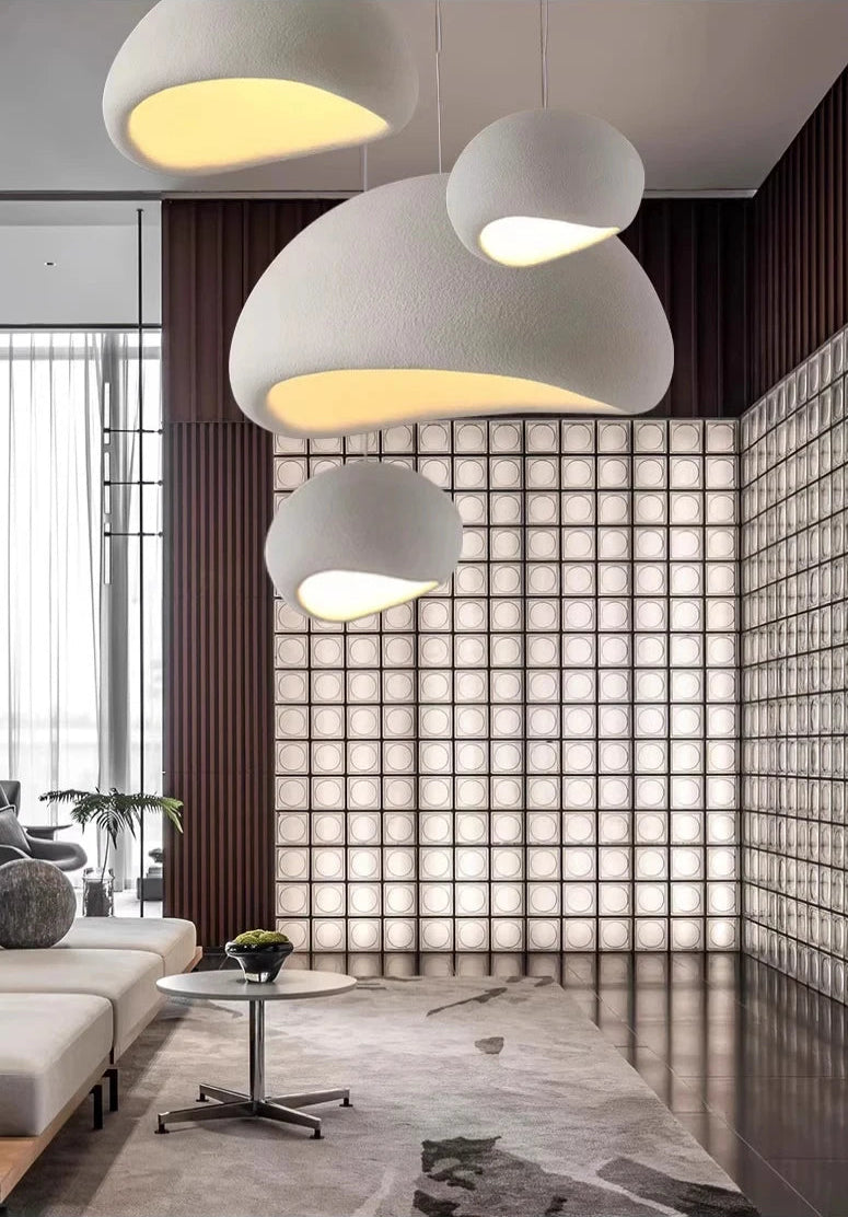 Wabi Sabi LED Pendant Light – Adjustable E27 Chandelier for Modern Dining