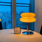 Tri-Chromatic Glass Table Lamp – Dimmable Night Light for Bedroom & Lounge