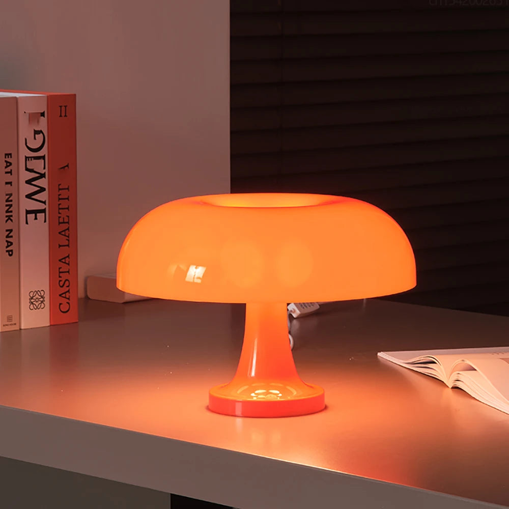 Mushroom LED Table Lamp – 3-Color Dimmable USB-C Bedside Light