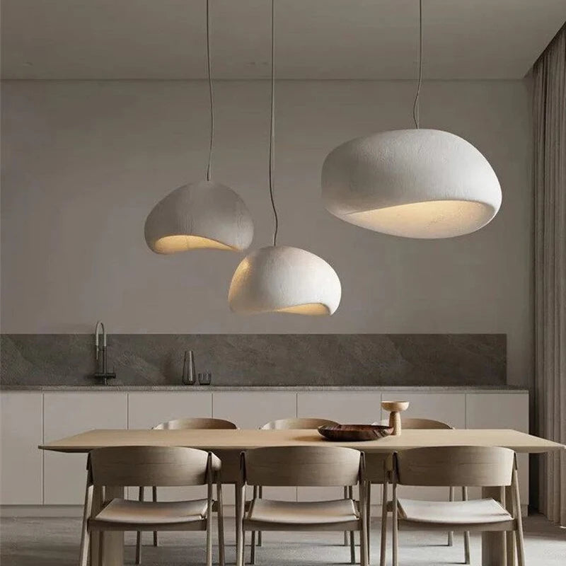Wabi Sabi LED Pendant Light – Adjustable E27 Chandelier for Modern Dining