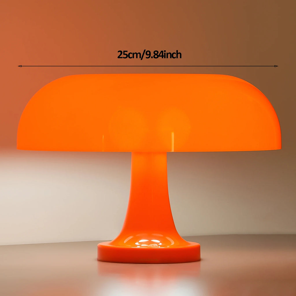 Mushroom LED Table Lamp – 3-Color Dimmable USB-C Bedside Light
